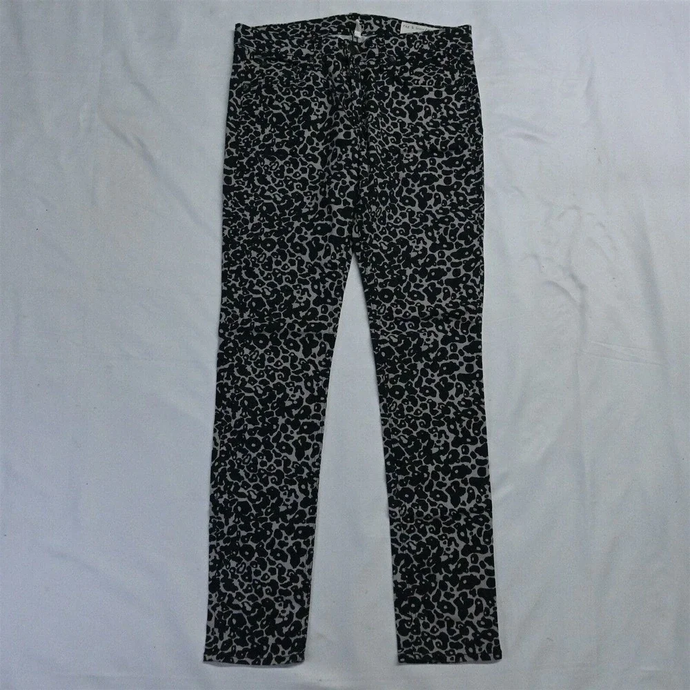 Good American 6 / 27 High‎ Rise Skinny Natural Swirl Stretch Denim Jeans